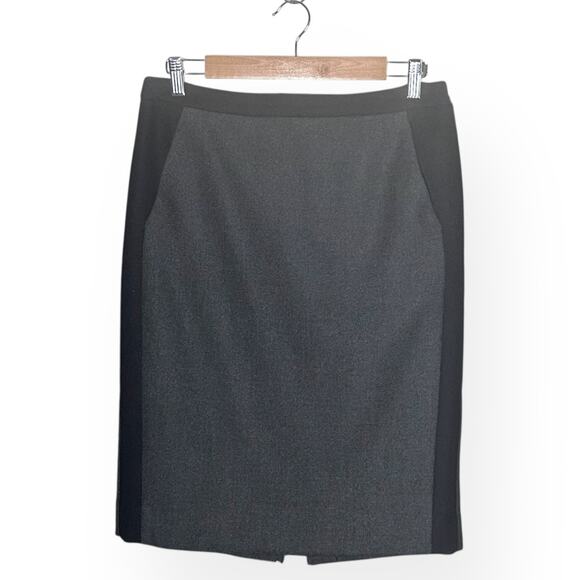 J CREW 100% Wool No.2 Pencil Skirt Knee Length Colorblock Career Creative Office - Picture 8 of 11